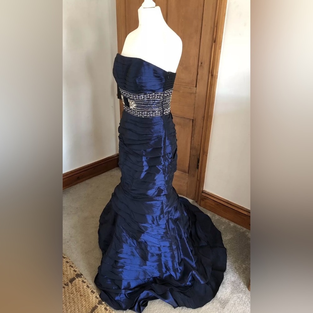 Blue Tony Bowls Gown